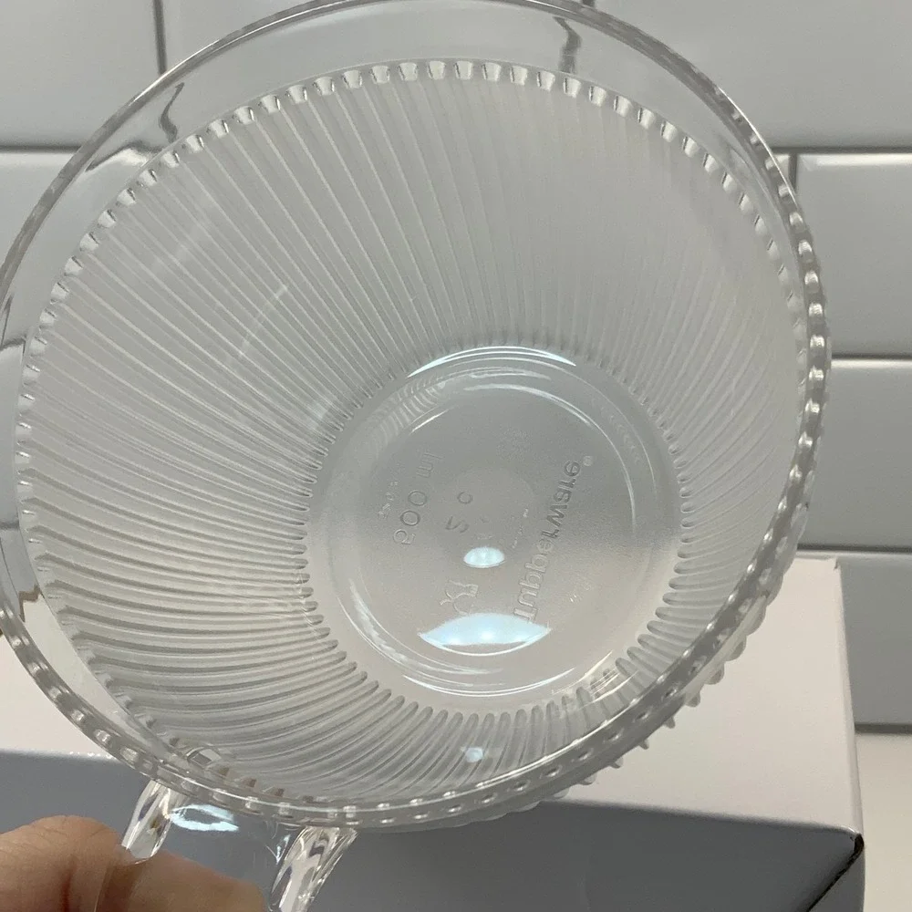 Tupperware Expressions Clear‎ Ribbed Acrylic 2 C 500ml Measuring Cup Bowl Handle
